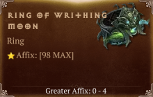 Ring of Writhing Moon [ ⭐️ Affix: MAX ROLL]