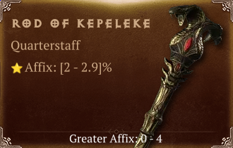 Rod of Kepeleke [ ⭐️ Affix: HIGH ROLL]