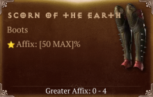 Scorn of the Earth [ ⭐️ Affix: MAX ROLL]