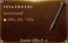 Sepazontec [ ⭐️ Affix: HIGH ROLL]