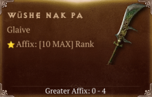 Wūshe Nak Pa [ ⭐️ Affix: MAX ROLL]