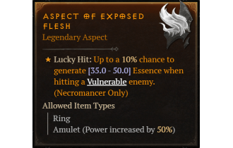 Aspect of Exposed Flesh [Max Roll]