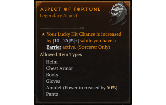 Aspect of Fortune [Max Roll]