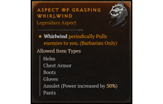 Aspect of Grasping Whirlwind [Max Roll]