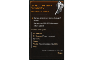 Aspect of High Velocity [Max Roll]