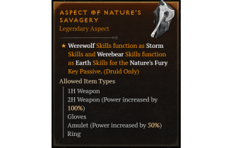 Aspect of Nature's Savagery [Max Roll]