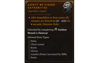 Aspect of Singed Extremities [Max Roll]