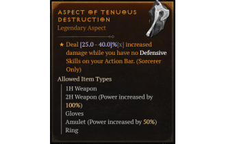 Aspect of Tenuous Destruction [Max Roll]