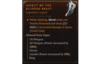 Aspect of the Blurred Beast [Max Roll]