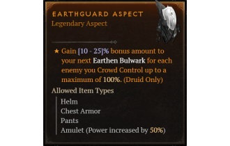 Earthguard Aspect [Max Roll]