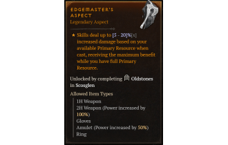 Edgemaster's Aspect [Max Roll]