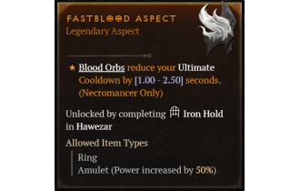 Fastblood Aspect [Max Roll]