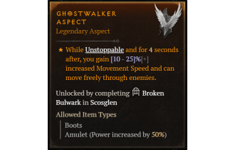 Ghostwalker Aspect [Max Roll]