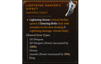 Lightning Dancer's Aspect [Max Roll]