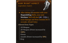 Raw Might Aspect [Max Roll]