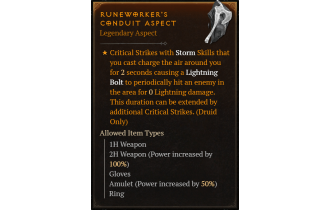 Runeworker's Conduit Aspect [Max Roll]