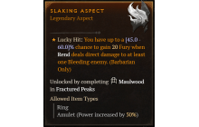 Slaking Aspect [Max Roll]