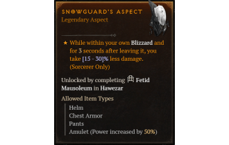 Snowguard's Aspect [Max Roll]