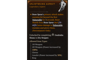 Splintering Aspect [Max Roll]