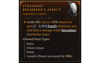 Steadfast Berserker's Aspect [Max Roll]