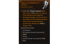 Toxic Alchemist's Aspect [Max Roll]