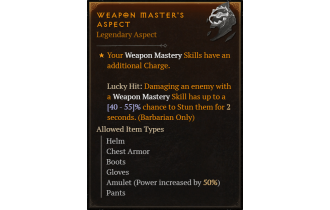 Weapon Master's Aspect [Max Roll]