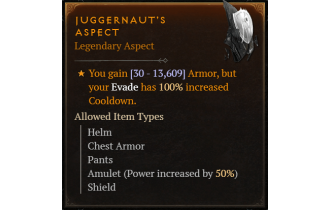 Juggernaut's Aspect [Max Roll]