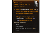 Resistant Assailant's Aspect [Max Roll]