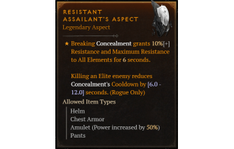 Resistant Assailant's Aspect [Max Roll]