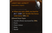 Undying Aspect [Max Roll]