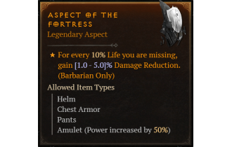 Aspect of the Fortress [Max Roll]