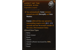 Aspect of the Cursed Aura [Max Roll]