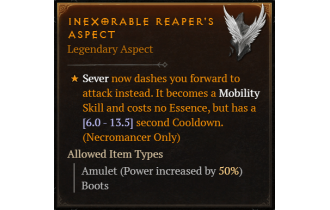 Inexorable Reaper's Aspect [Max Roll]