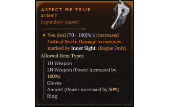 Aspect of True Sight [Max Roll]