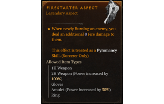 Firestarter Aspect [Max Roll]