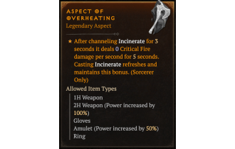 Aspect of Overheating [Max Roll]