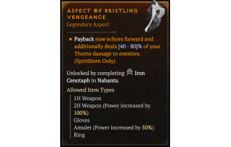 Aspect of Bristling Vengeance [Max Roll]