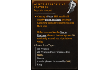 Aspect of Recalling Feathers [Max Roll]