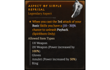 Aspect of Simple Reprisal [Max Roll]