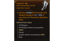 Aspect of Unyielding Hits [Max Roll]