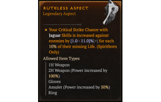 Ruthless Aspect [Max Roll]