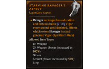 Starving Ravager's Aspect [Max Roll]