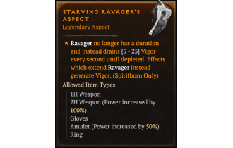 Starving Ravager's Aspect [Max Roll]