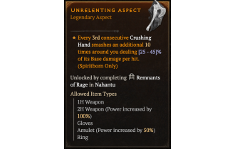 Unrelenting Aspect [Max Roll]