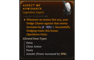 Aspect of Avoidance [Max Roll]