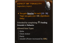 Aspect of Tenacity [Max Roll]