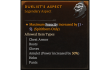 Duelist's Aspect [Max Roll]