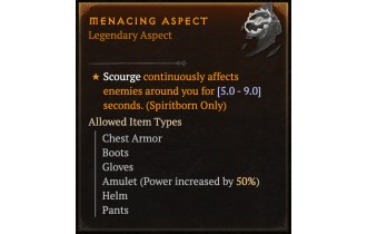 Menacing Aspect [Max Roll]