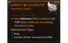 Aspect of Alacrity [Max Roll]