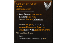 Aspect of Fleet Wings [Max Roll]